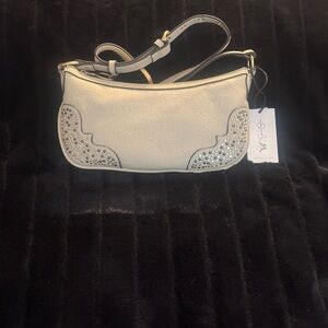 Jessica Simpson Tan Handbag with Silver Accents